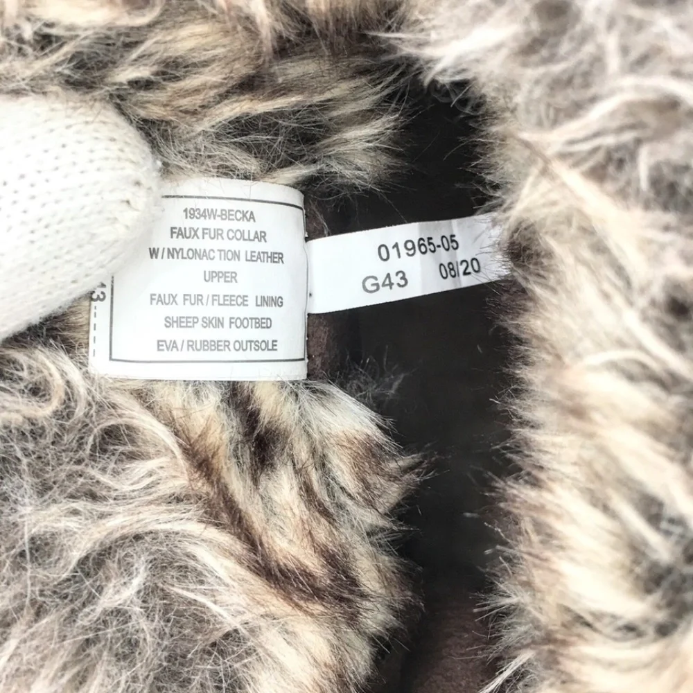 Bearpaw Women Boots Faux Fur Winter Waterproof Sheep Skin Lining Brown Sz 8 - Picture 9 of 16